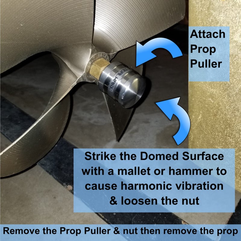 Tidal Wake Harmonic Prop Puller for Inboard Boats, Prop Knocker, Propeller Removal Tool, Fits 1" or 1 1/8" Propeller Shafts, Handy Storage Tote Bag, Save Time and Money, Easy Do-It-Yourself Design - Image 4